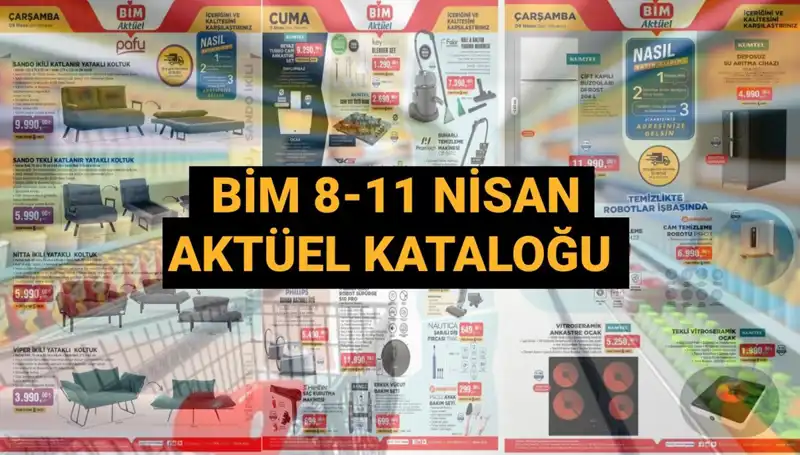 BİM Aktüel Kataloğu 8-11 Nisan 2025: Yataklı Koltuk ve Ev Aletleriyle Geliyor!